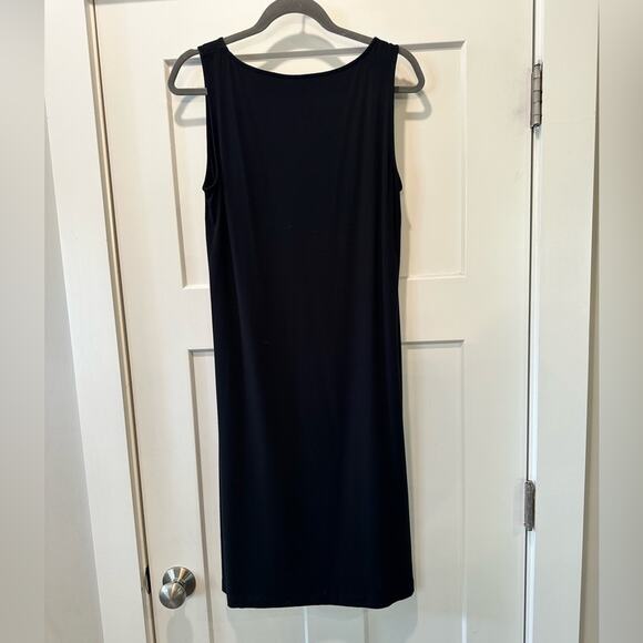 Eileen Fisher Viscose Jersey Tank Dress - Maxi - Black Size Small - Picture 2 of 7